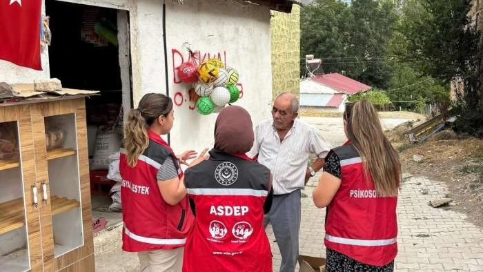 ASDEP ekibinden vatandaşlarla sosyal destek